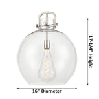 Suspension Newton Sphere d'Innovations Lighting - 1 lumière, tige de 16 pouces