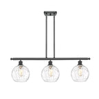 Luminaire îlot 3 lumières 36" en verre d'eau Innovations Lighting Athens - Abat-jour 8"