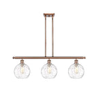 Luminaire îlot 3 lumières 36" en verre d'eau Innovations Lighting Athens - Abat-jour 8"