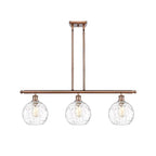 Luminaire îlot 3 lumières 36" en verre d'eau Innovations Lighting Athens - Abat-jour 8"