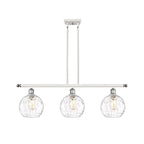 Luminaire îlot 3 lumières 36" en verre d'eau Innovations Lighting Athens - Abat-jour 8"