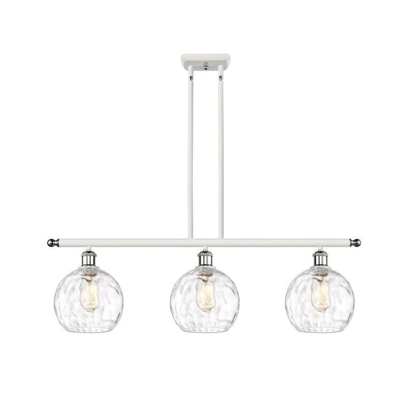 Luminaire îlot 3 lumières 36" en verre d'eau Innovations Lighting Athens - Abat-jour 8"