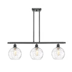 Luminaire îlot 3 lumières 36" en verre d'eau Innovations Lighting Athens - Abat-jour 8"