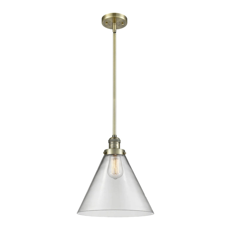 Innovations Lighting Franklin Restoration Cone - 1 Light 12  Stem Hung Mini Pendant