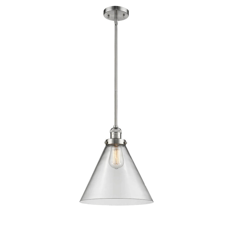 Suspension miniature Franklin Restoration Cone d'Innovations Lighting - 1 lumière, tige de 12 pouces