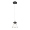Suspension Josleen de Millennium Lighting, disponible en plusieurs finitions avec abat-jour en verre transparent