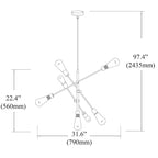Suspension réglable à incandescence 7LT, laiton vieilli