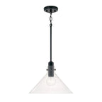 Suspension Greer à une lumière avec verre transparent