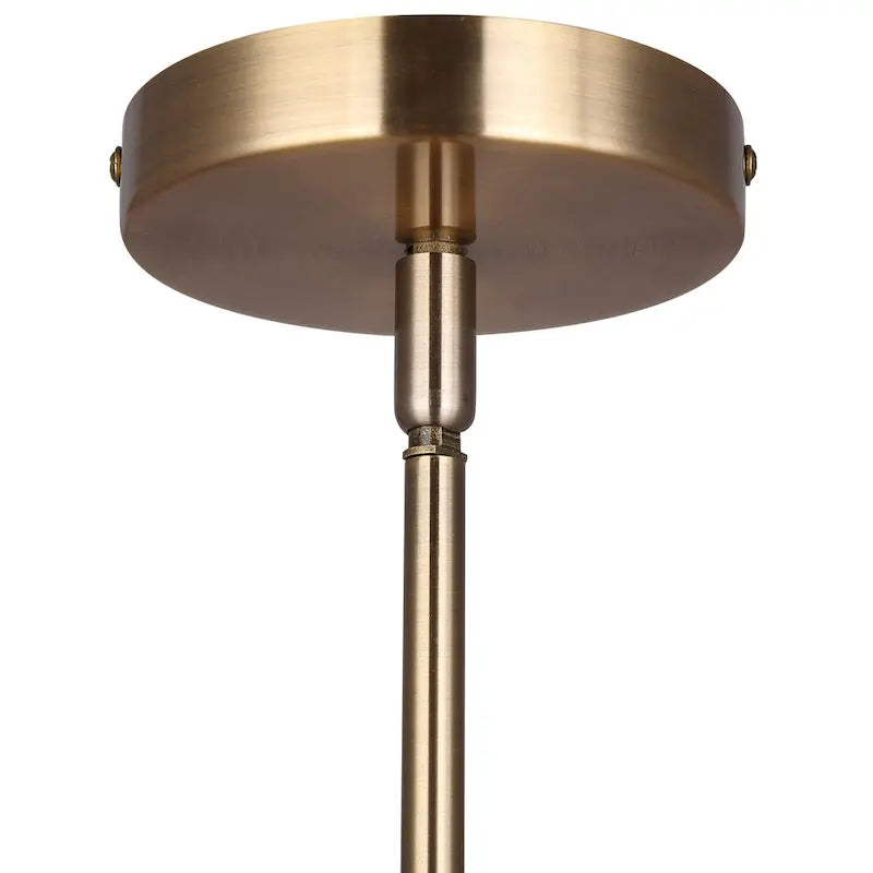 Suspension AUREA 60 watts, 1 lumière, dorée, style moderne du milieu du siècle, avec abat-jour en métal doré