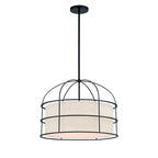 Lavery Gateway Park Coal With Oatmeal Linen 5 Light Pendant