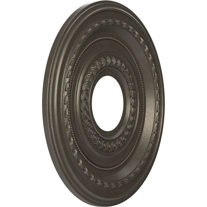 Rosace de plafond Cole en PVC thermoformé, diamètre intérieur 3 1/2 po