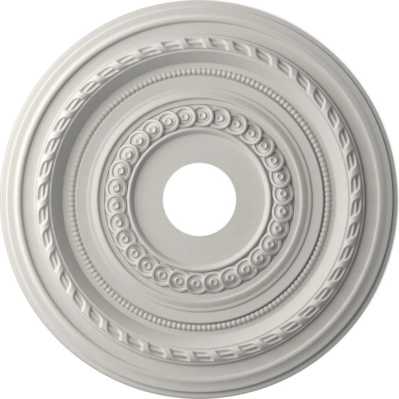 Rosace de plafond Cole en PVC thermoformé, diamètre intérieur 3 1/2 po
