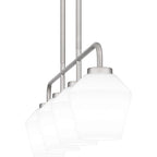 Luminaire îlot Nielson à 4 lumières en nickel brossé