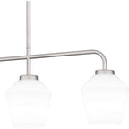 Luminaire îlot Nielson à 4 lumières en nickel brossé