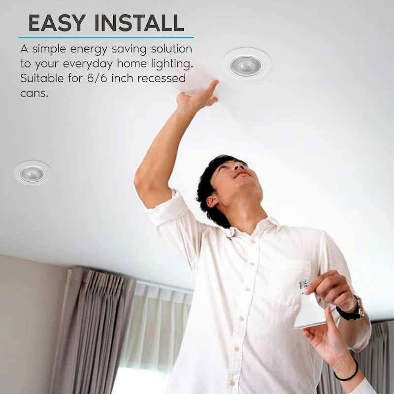 Luxrite Lot de 4 ampoules LED PAR30 projecteur 850 lumens 11 W à intensité variable, étanches, culot E26, homologuées UL