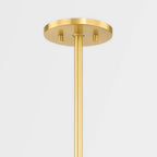 Suspension Whitley à une lumière, grand modèle - Laiton vieilli