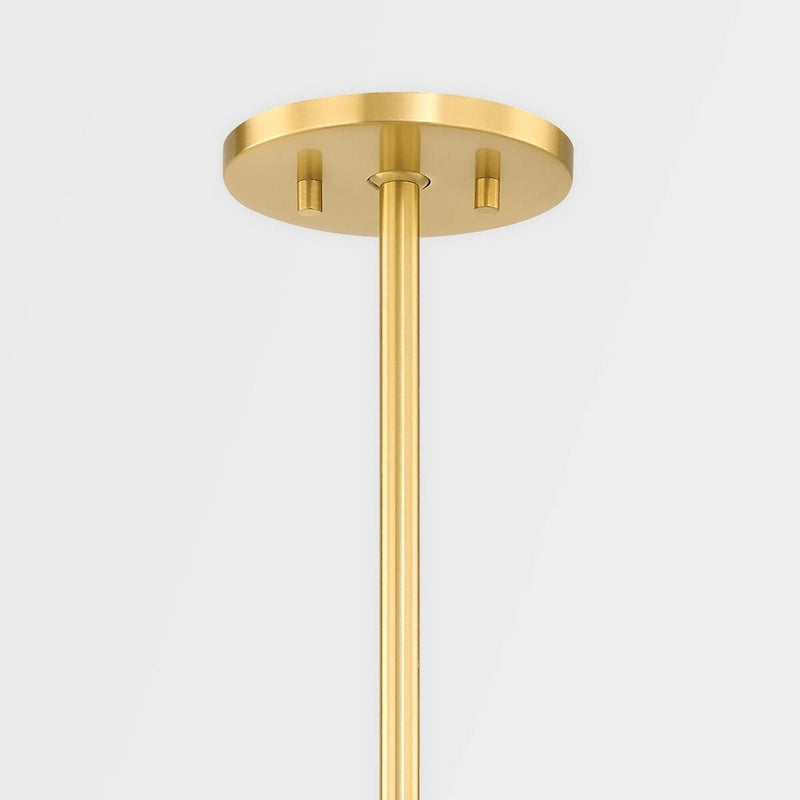 Suspension Whitley à une lumière, grand modèle - Laiton vieilli