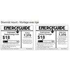 Ventilateur de plafond industriel blanc de 48 pouces avec moteur CC pour salles de sport, écoles et ateliers