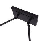 Suspension linéaire en corde de bois à 8 lumières pour îlot de cuisine - Noir