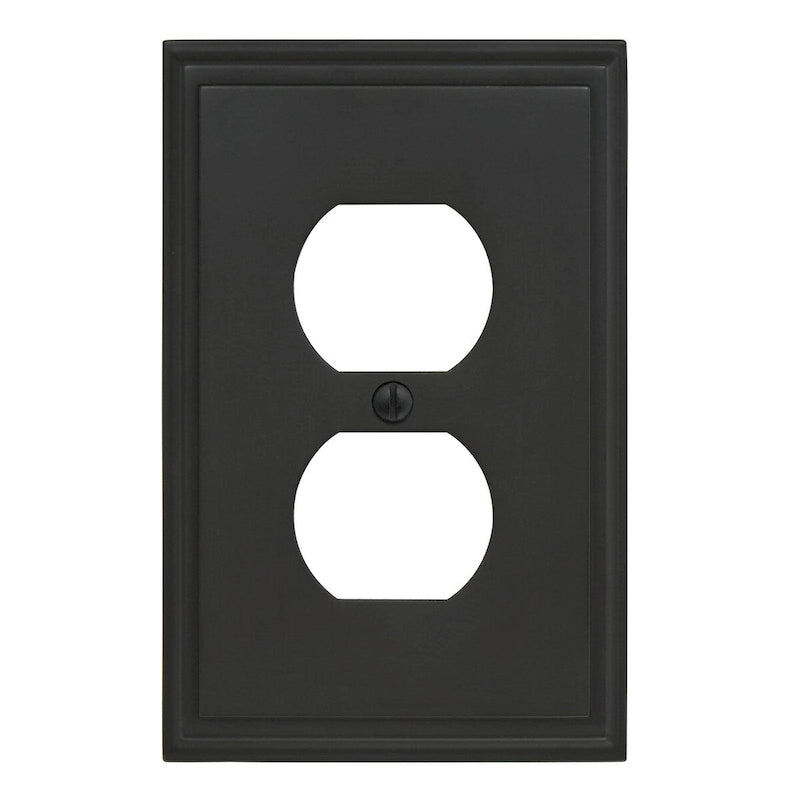 Mulholland 1 Receptacle Black Bronze Wall Plate - 1 Receptacle