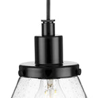 Suspension moderne de style ferme à une lumière Hinton Collection, finition nickel brossé - 20,3 cm x 20,3 cm x 21,9 cm