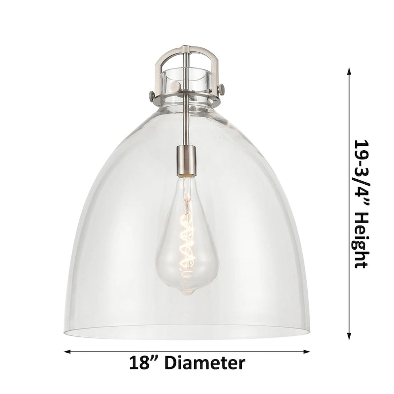 Suspension Innovations Lighting Newton Bell - 1 lumière, tige de 18 pouces