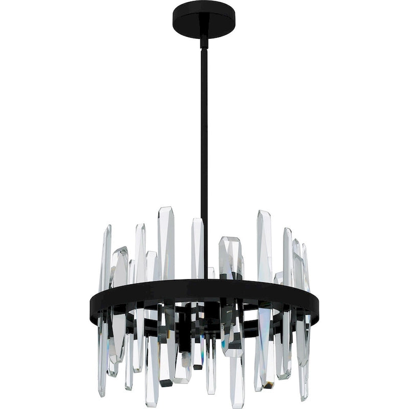 Regal 8-Light Matte Black Pendant Light