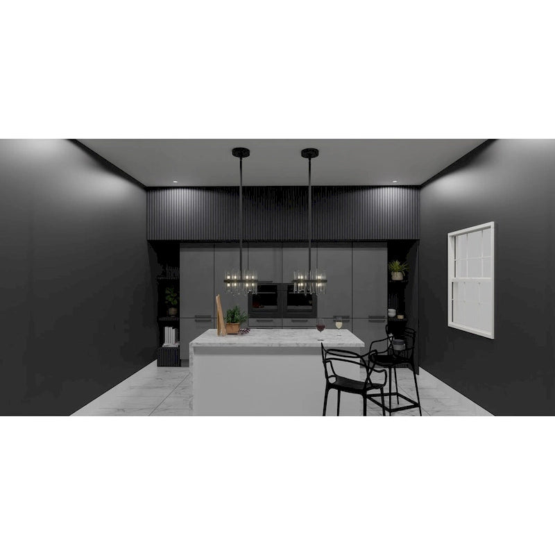 Suspension Regal à 8 lumières noir mat