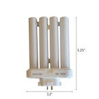 Ampoule fluocompacte de remplacement 18 W à spectre complet (4 broches, culot G24Q) de VisionMax - Blanche