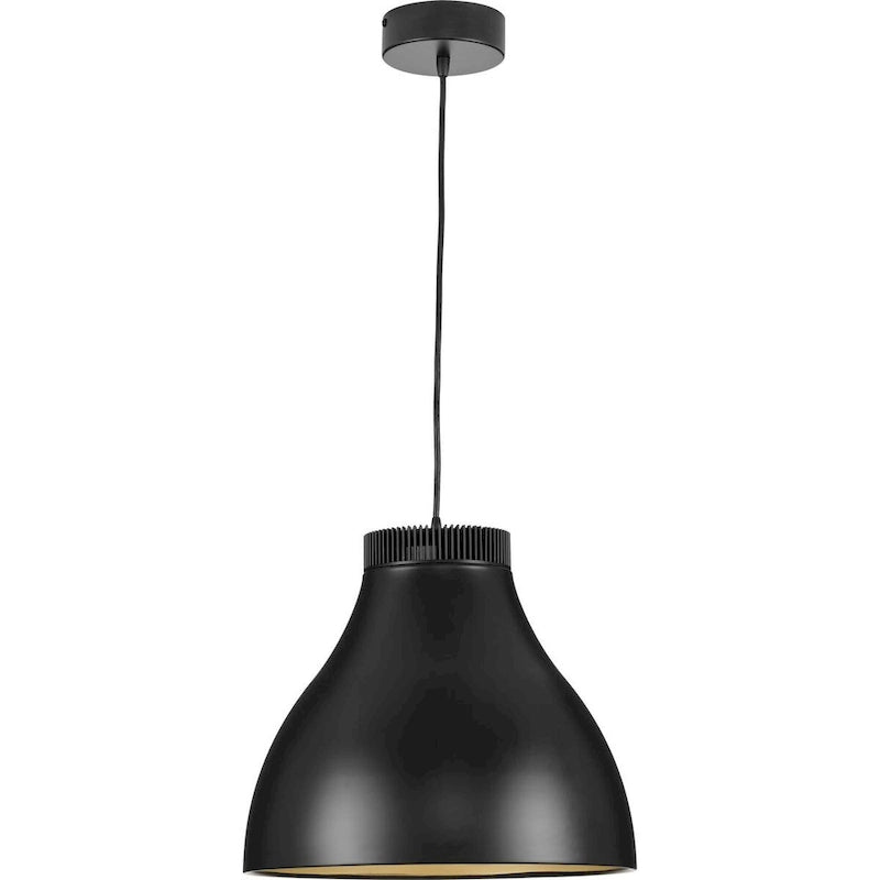 Suspension moderne en métal noir mat Radian LED Collection - 40,6 cm x 40,6 cm x 35,6 cm