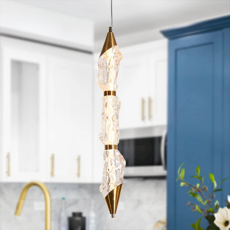 Modern LED 1-Light Gold Pendant Light for Kitchen Island Living Room