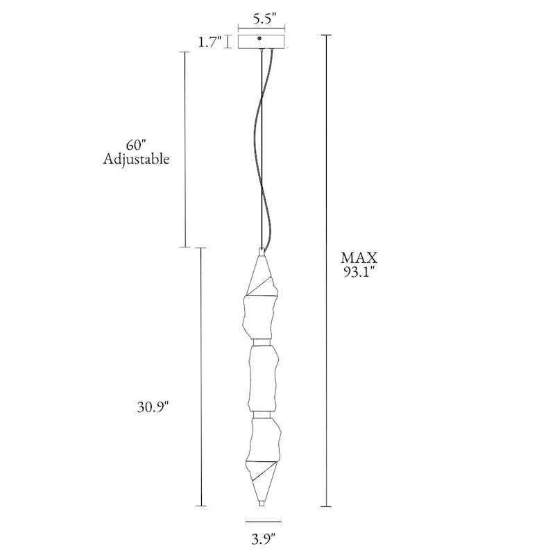 Suspension LED moderne dorée à 1 lumière pour îlot de cuisine ou salon