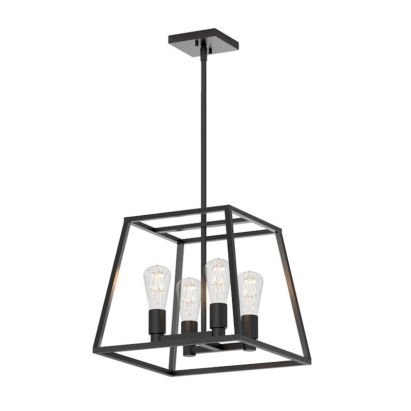 Artika Carter Square Chandelier, Black