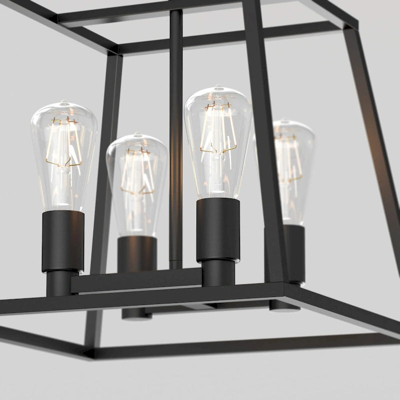 Lustre carré Artika Carter, noir