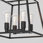 Lustre carré Artika Carter, noir