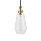 Suspension miniature Uttermost Eichler en laiton antique à 1 lumière - 18 H x 8 Dia.