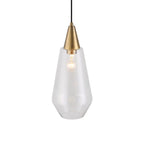 Suspension miniature Uttermost Eichler en laiton antique à 1 lumière - 18 H x 8 Dia.