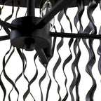 Suspension Estela à 5 lumières - Noir mat/Or français