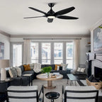 Ventilateur de plafond avec éclairage et télécommande (60 pouces)