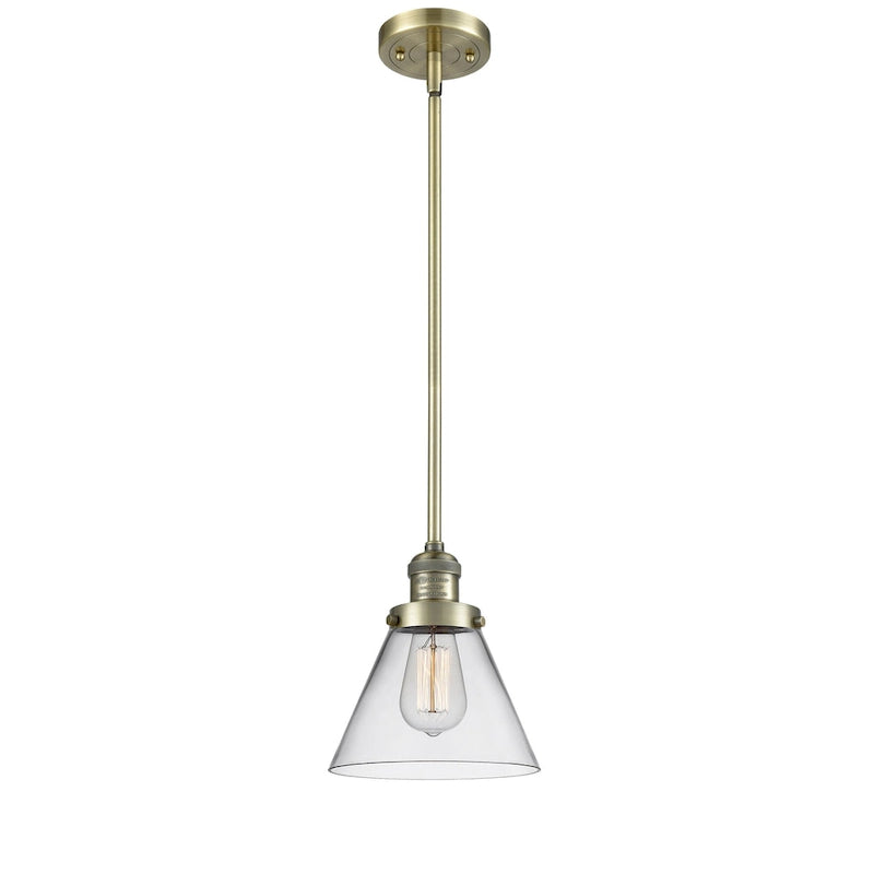 Innovations Lighting Franklin Restoration Cone - 1 Light 8  Stem Hung Mini Pendant