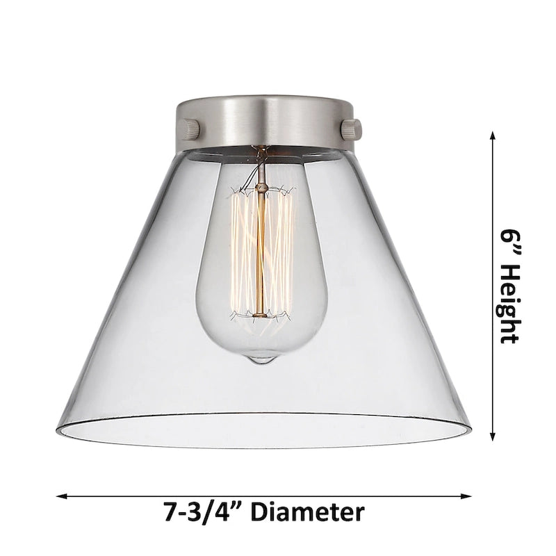 Suspension miniature Franklin Restoration Cone d'Innovations Lighting - 1 lumière, tige de 8 pouces