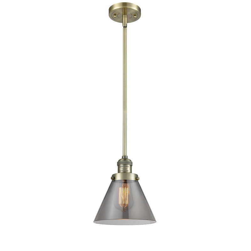 Suspension miniature Franklin Restoration Cone d'Innovations Lighting - 1 lumière, tige de 8 pouces