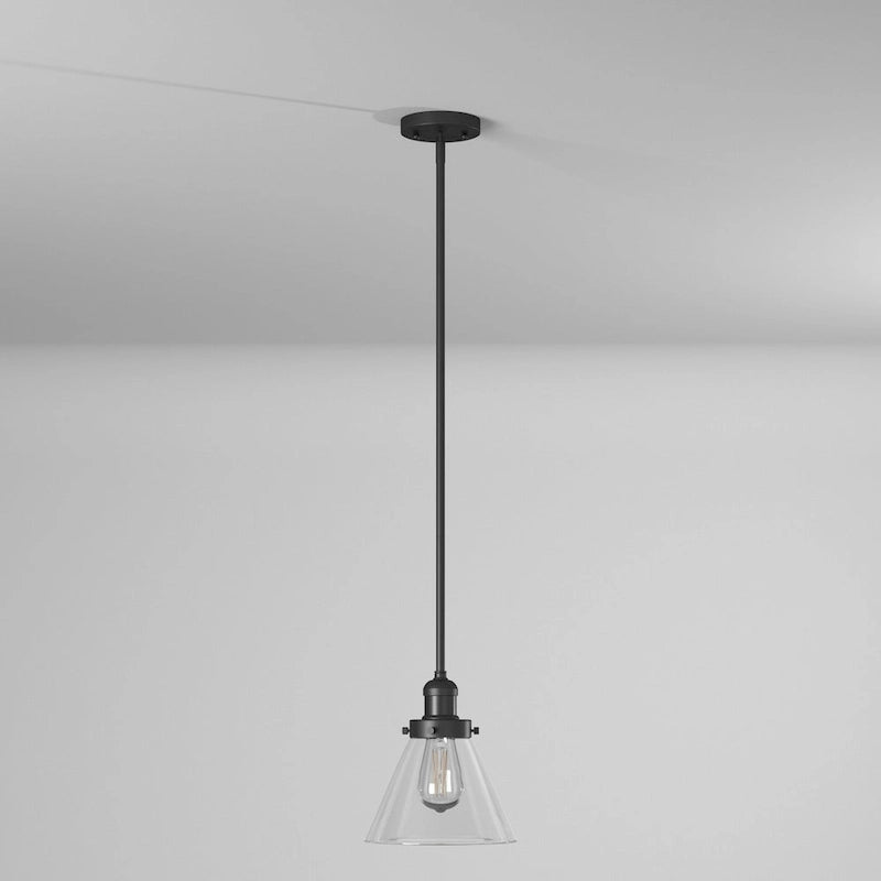 Suspension miniature Franklin Restoration Cone d'Innovations Lighting - 1 lumière, tige de 8 pouces