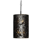 Estela 6-Light Foyer Pendant - Matte Black/French Gold