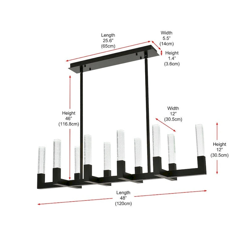 Suspension LED réglable Indigo Home de 122 cm (48 pouces)