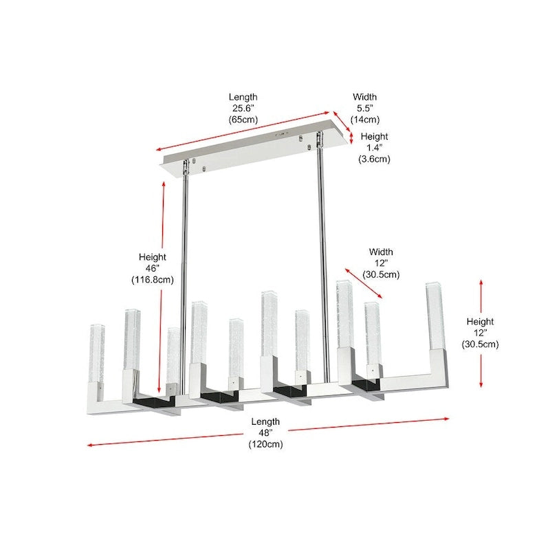 Suspension LED réglable Indigo Home de 122 cm (48 pouces)