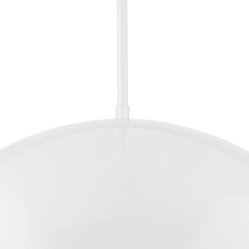 Suspension Perimeter Collection à une lumière, blanche, style moderne du milieu du siècle, avec abat-jour en métal - 60 cm x 60 cm x 32 cm