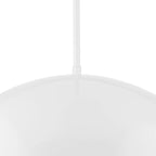 Suspension Perimeter Collection à une lumière, blanche, style moderne du milieu du siècle, avec abat-jour en métal - 60 cm x 60 cm x 32 cm