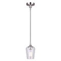 Conall 1 Light Pendant, Nickel Finish - Brushed Nickel
