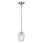 Conall 1 Light Pendant, Nickel Finish - Brushed Nickel